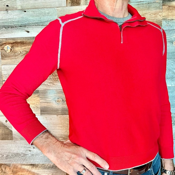 SALE TODAY✨Men’s 100% Tommy Bahama Merino Wool Half Zip🐑 - Picture 3 of 14